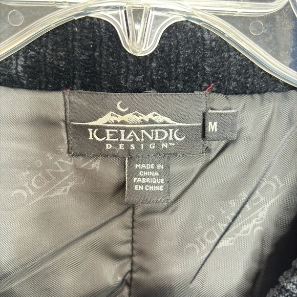 VTG Icelandic Design Wool Cardigan Sweater Medium Floral Granny Cottage Core - Picture 12 of 14